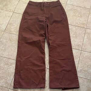 Dickies Wide Leg Pants Brown